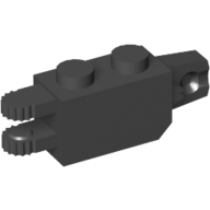 Lego kostka (kostička) 1x2 s pantem nahoru, černá (4218934)